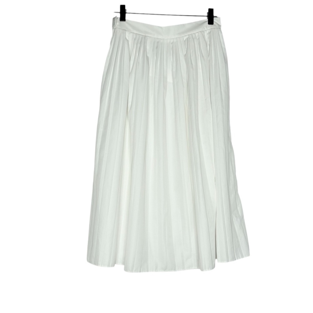 Lacoste White Pleated Midi Skirt Preppy Size FR 36 / US 4 NWT - Picture 2 of 9